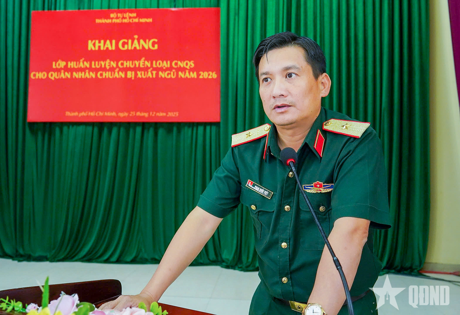 Khai giảng huấn luyện chuyển loại chuyên nghiệp quân sự cho quân nhân chuẩn bị xuất ngũ